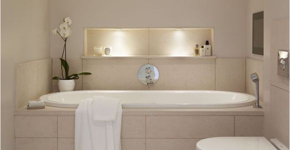 Bathtub Alcove Ceiling the Alcove Bathtub Features A Tv Screen Integrated Into