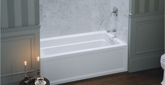 Bathtub Deep soaking Depth the Kohler Archer soaking Tub Features Integral Armrests