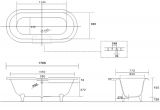 Bathtub Dimensions Uk Bath Details for Sterlington Standard Roll top