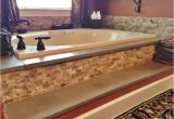 Bathtub Granite Surround Concrete Bathtub Surround and Travertine Stacked Stone