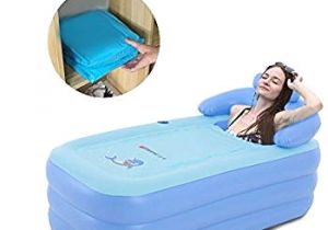 Bathtub Liner for toddlers G Ganen Happy Life Portable Plastic Bathtub Blue