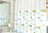 Bathtub Liner for toddlers Wendana Funny Cartoon Fish for Kids Fabric Bathroom Shower