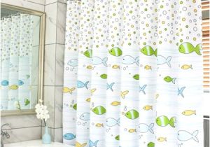 Bathtub Liner for toddlers Wendana Funny Cartoon Fish for Kids Fabric Bathroom Shower