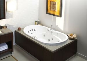 Bathtub Porcelain or Acrylic Maax Living 60" X 42" Acrylic Oval Drop In Bathtub