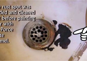 Bathtub Porcelain or Enamel How I Fix Chipped Bathtub Rust Spot with Ceramic Enamel