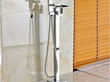Bathtub Remodel Faucet Fashionable Design Waterfall Spout Floor Mounted Tub