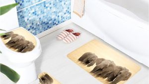 Bathtub Slip Stickers Anti Slip Bath Mat Set Printed toilet Mat Animals Bathroom Baby