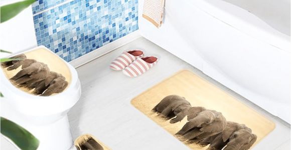 Bathtub Slip Stickers Anti Slip Bath Mat Set Printed toilet Mat Animals Bathroom Baby