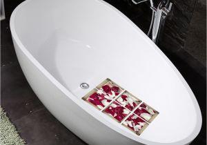 Bathtub Slip Stickers Bathroom Accessories 6pcs 3d Bath Stickers Rose Petals Waterproof