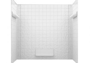Bathtub Surround 5 Piece Swan 32 In X 60 In X 59 6 In 5 Piece Square Tile Easy
