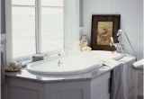 Bathtub Surround Deck Beadboard White Carrara Marble Drop In Tub Bathroom