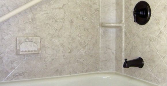 Bathtub Surround Height Bath & Shower Wall Surround with Acrylic Tile & Swanstone