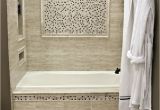 Bathtub Surround Mosaics Ceramic Wall Tile Mixed with A Stone and Glass Mixed