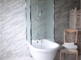 Bathtub Surround Square Footage Oasis Vintage Antique Clawfoot Tub with Glass Shower Surround