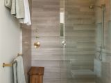 Bathtub Surround with Ceiling Guest Bathroom Shower 6"x24" ashen Gray Limestone Tiles