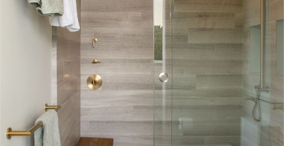 Bathtub Surround with Ceiling Guest Bathroom Shower 6"x24" ashen Gray Limestone Tiles
