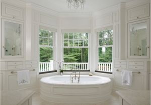 Bathtub Tile Ideas with Window Bathroom Bay Window Oval Bathtub Wainscoted Tub Ideas