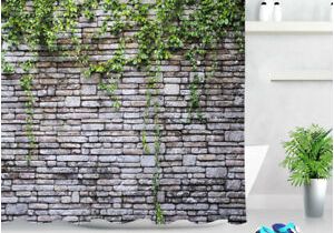 Bathtub Wall Liners for Sale 72" Bathroom Decor Old Brick Wall with Green Ivy Shower