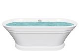 Bathtub with Back Center Drain Akdy 67 In Acrylic Center Drain Oval Flatbottom