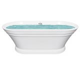 Bathtub with Back Center Drain Akdy 67 In Acrylic Center Drain Oval Flatbottom