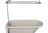 Bathtub with Back Center Drain Barclay 60 In White Acrylic Clawfoot Bathtub with Back