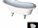 Bathtub with Back Center Drain Barclay White Acrylic Oval Clawfoot Bathtub with Back