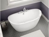 Bathtub with Back Center Drain Maax 32 In X 60 In Delsia White Gelcoat Fiberglass Oval
