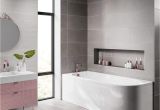 Bathtubs 1400mm Jasmine Corner Back to Wall J Shaped Shower Bath & Panel