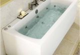 Bathtubs 1800mm Ceramica 1800mm Double Ended Square Bath with 10 Jet Whirlpool