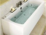 Bathtubs 1800mm Ceramica 1800mm Double Ended Square Bath with 10 Jet Whirlpool