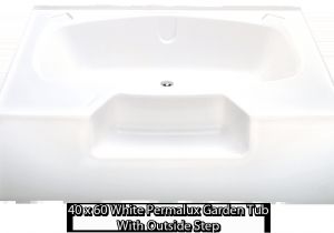 Bathtubs 40 X 60 Better Bath White Permalux Garden Tub Outside Step 40" X 60"