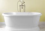 Bathtubs 55 Inch 55 Adrianna Acrylic Double Ended Pedestal Tub Overflow