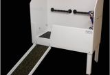 Bathtubs 58 58 Inch Poly Pet Tub with Ramp and Door