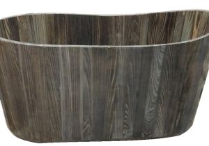 Bathtubs 58 Freestanding Wood Bathtub Aged Cypress 58" Length