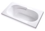 Bathtubs 6 Feet Long Carver Ar7136 71" X 36" Drop In White Acrylic Bathtub 6