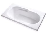 Bathtubs 6 Feet Long Carver Ar7136 71" X 36" Drop In White Acrylic Bathtub 6