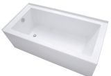 Bathtubs 60 X 30 Acrylic Mirabelle Mirsks6030lwh White Sitka 60" X 30" Acrylic