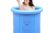 Bathtubs Acrylic Resin Water Beauty Light Blue Folding Tub Bath Bucket Inflatable