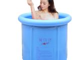 Bathtubs Acrylic Resin Water Beauty Light Blue Folding Tub Bath Bucket Inflatable