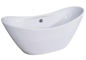 Bathtubs Brands Alfi Brand 68 In Acrylic Flatbottom Bathtub In White