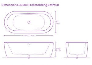 Bathtubs Dimension Freestanding Bathtubs Dimensions & Drawings