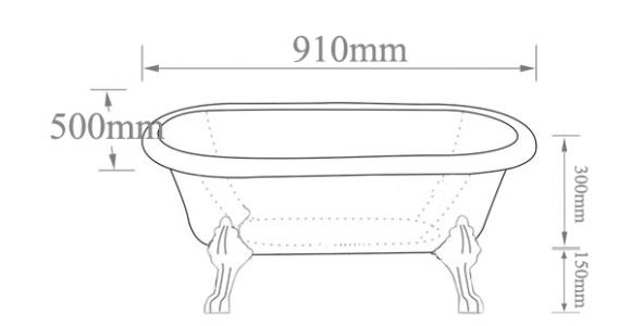 Bathtubs Dimension Small Clawfoot Tub