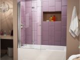 Bathtubs Doors 2 Dreamline Aqua Fold 36" X 58" Hinged Frameless Tub Door