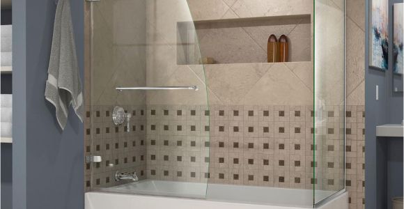 Bathtubs Doors 4 Dreamline Aqua Uno 60 In X 58 In Semi Framed Hinged Tub