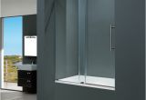 Bathtubs Doors E Vigo 60 Inch Frameless Tub Door 3 8" Clear Chrome Hardware