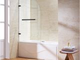 Bathtubs Doors E Vigo orion Clear Curved Bathtub Door In Antique Rubbed