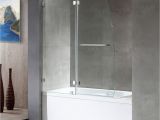 Bathtubs Doors or Herald Series 48 In by 58 In Frameless Hinged Tub Door