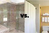 Bathtubs Doors Vs Frameless Glass Shower Doors Vs Shower Curtains Abc