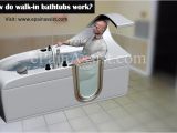 Bathtubs for Seniors Full Cut E Z Step Tub to Shower Conversion Senior Safety