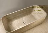 Bathtubs High End Travertine Designer soaking Tub Rectangular Luxury Bathtub
